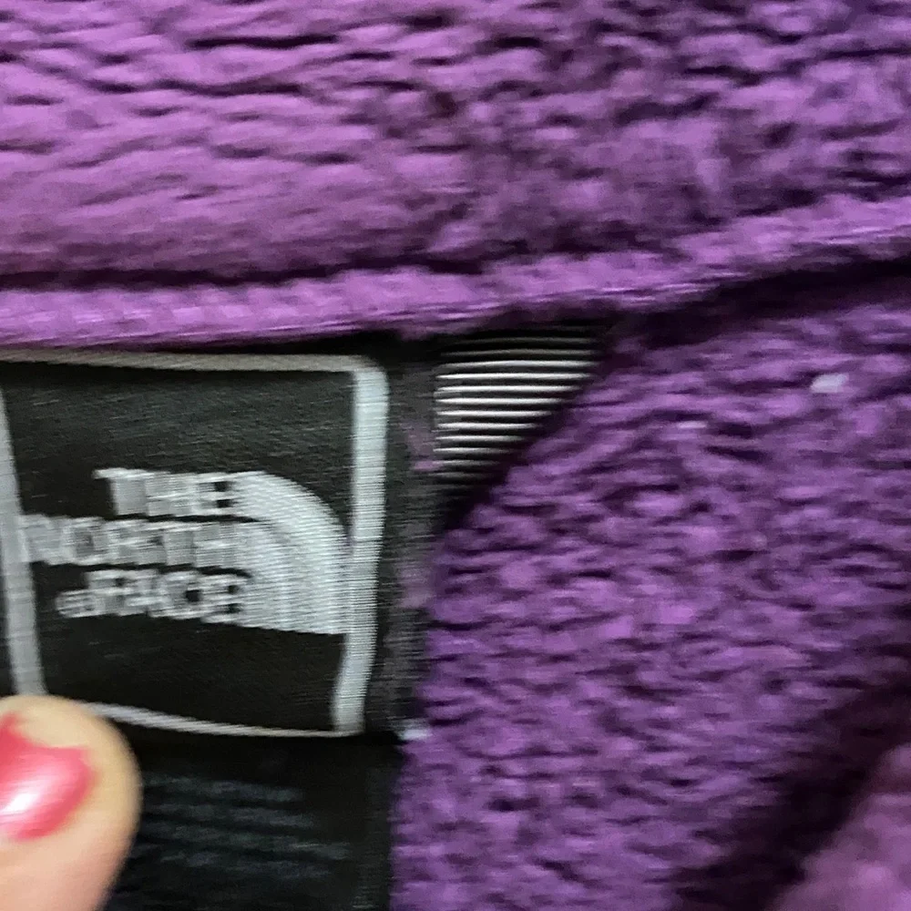 Girls The North Face Purple and Gray Fleece Jacket size large
